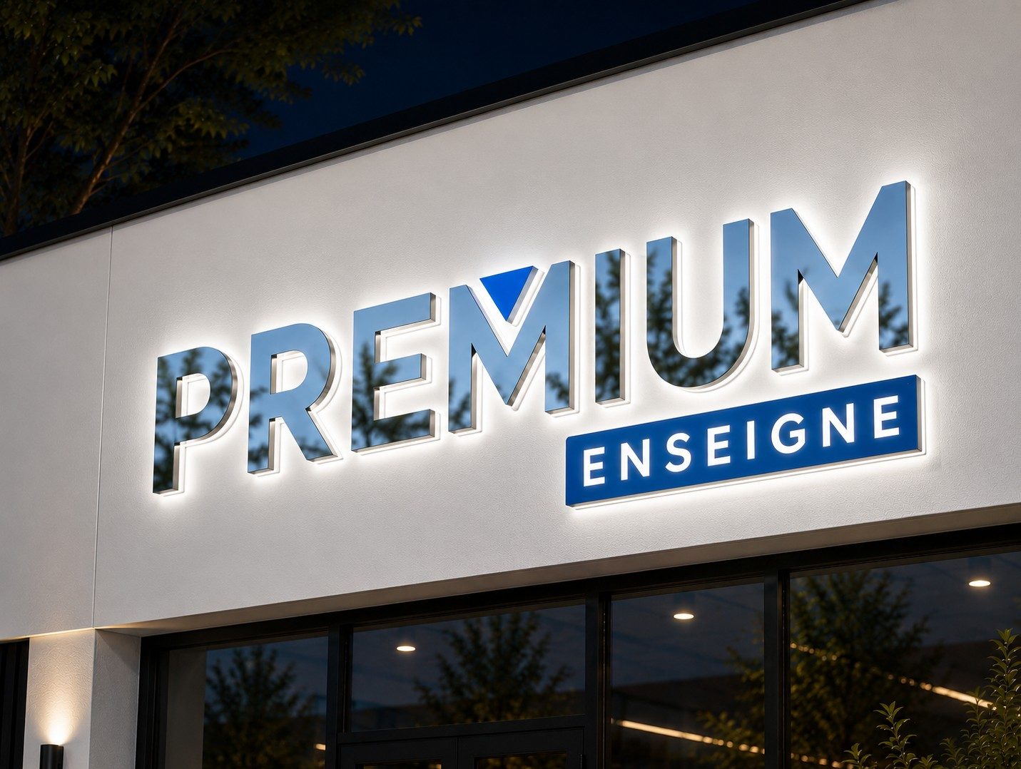 Enseigne Lettres Plexi / PMMA avec alu dibond miroir — visuel 2
