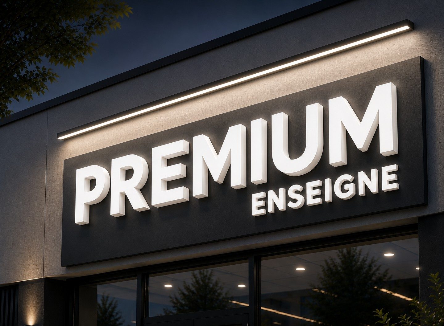Enseigne éclairage rampe lumineuse