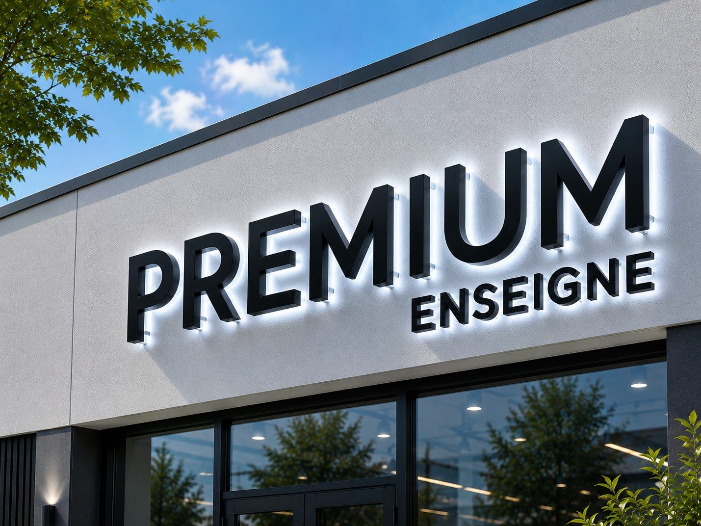 Enseigne lettres découpées PVC avec Rétroéclairage ( lumiere froide )