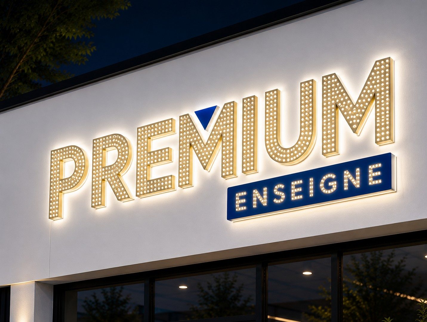 Enseigne lettres lumineuses à points LED