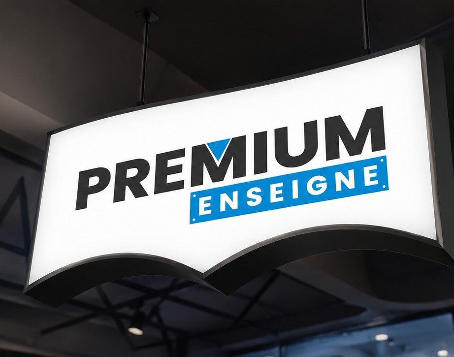 Enseigne caisson à la forme plexi diffusant