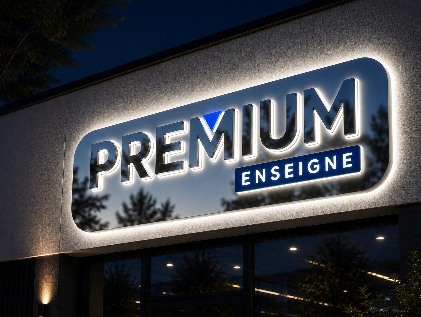 Enseigne Lettres Plexi / PMMA avec alu dibond miroir — visuel 1