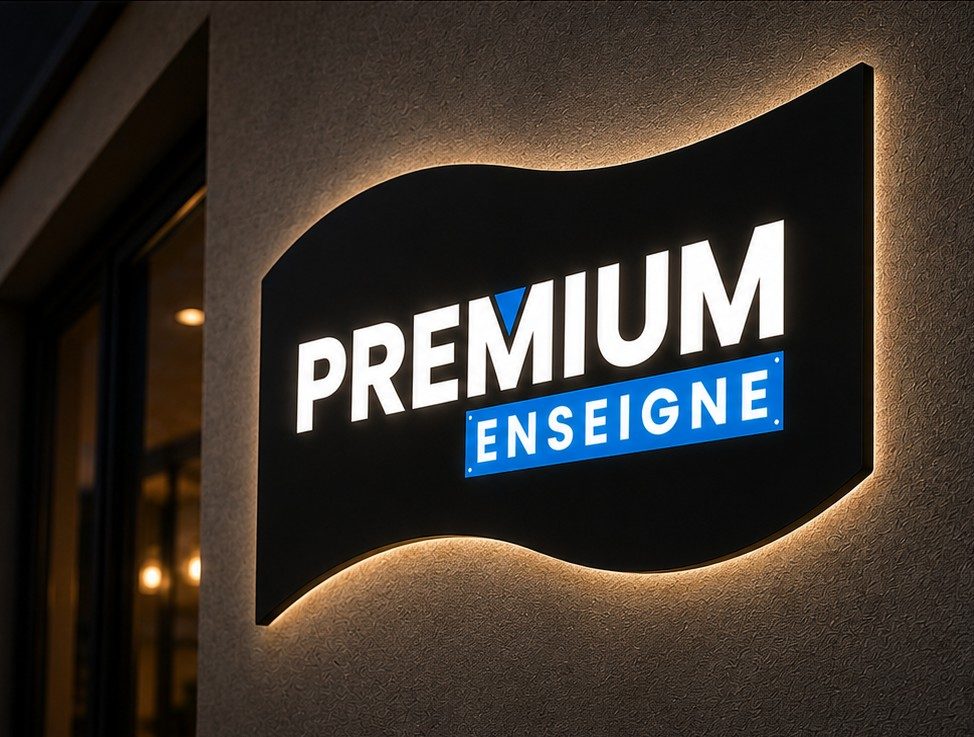 Caisson lumineux découpé à la forme